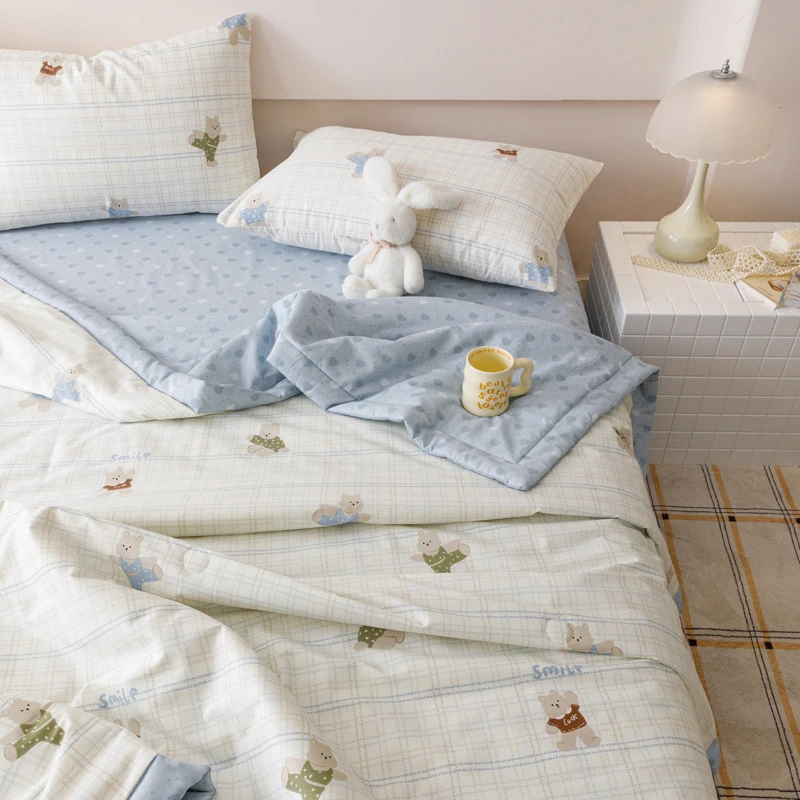 【100%全棉棉花单夏被】新款全棉印花新疆棉花夏被小碎花双面夏凉被