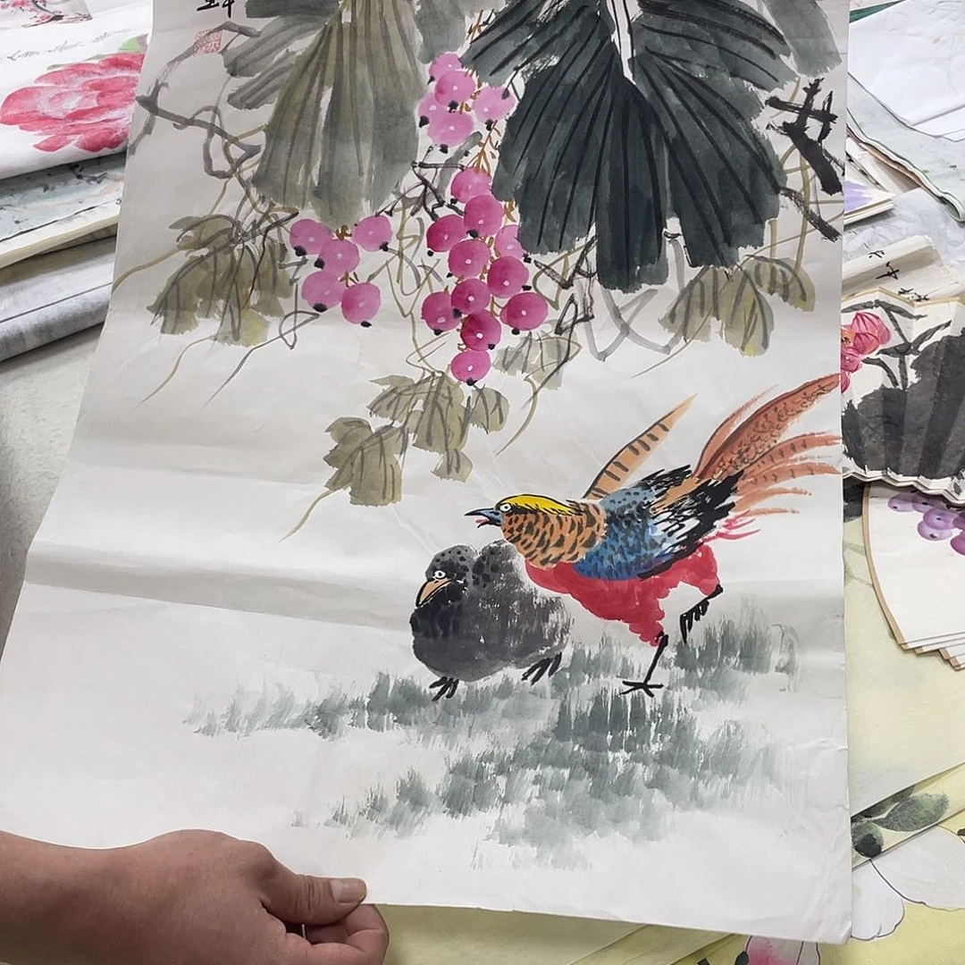 国画纯手绘字画宣纸