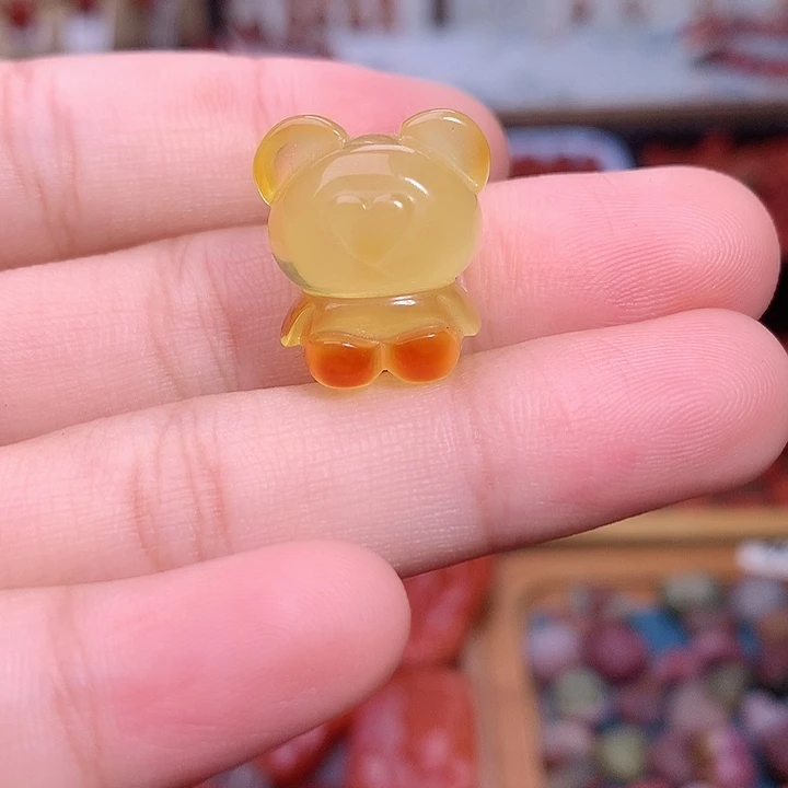 南红玛瑙未镶嵌南红小熊