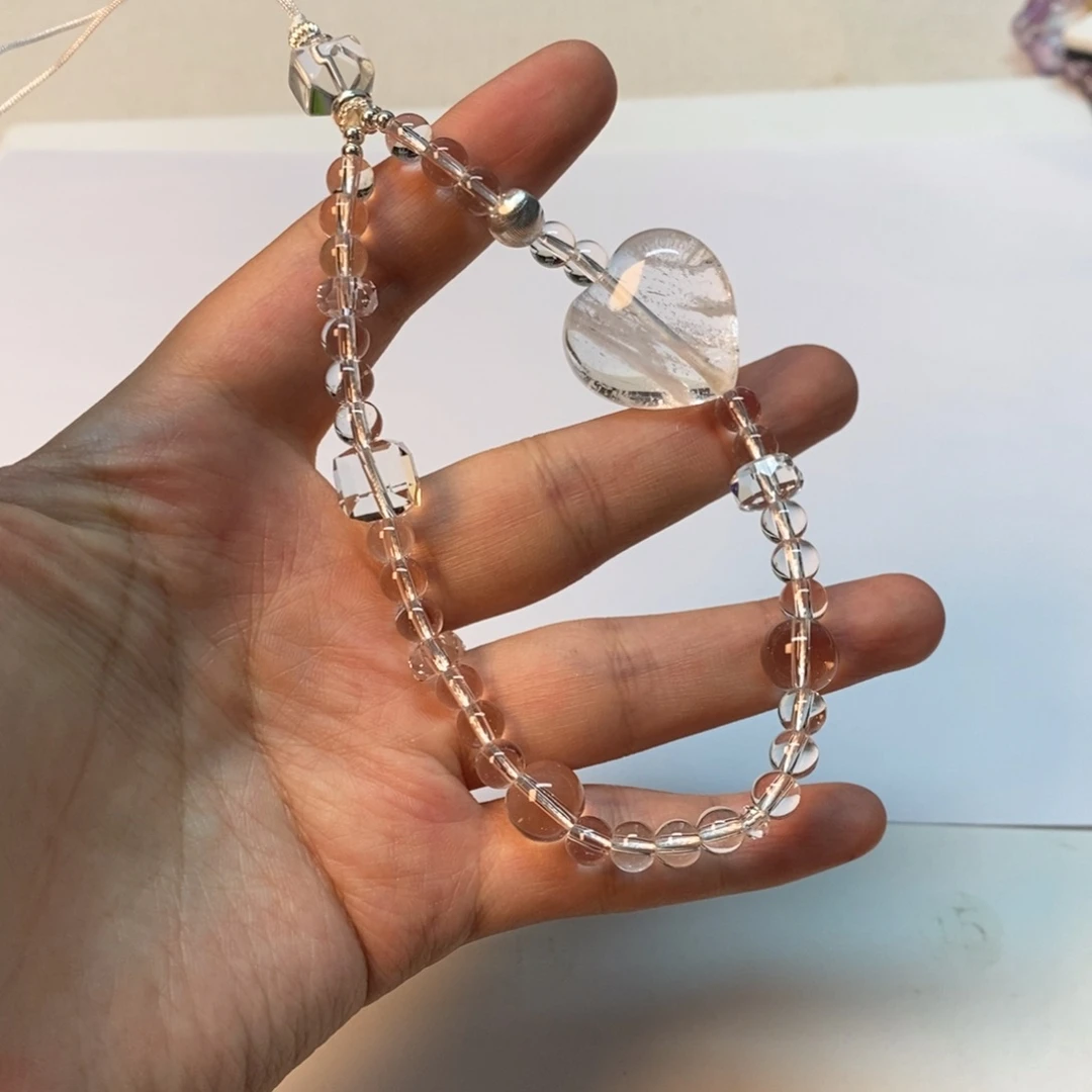 手机链白水全净体 爱心幽灵