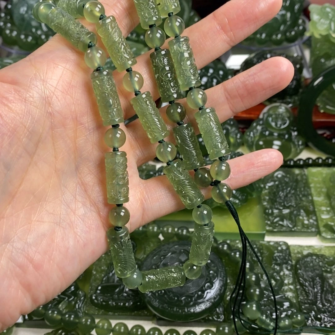 廣***龍岫玉未镶嵌链子链子