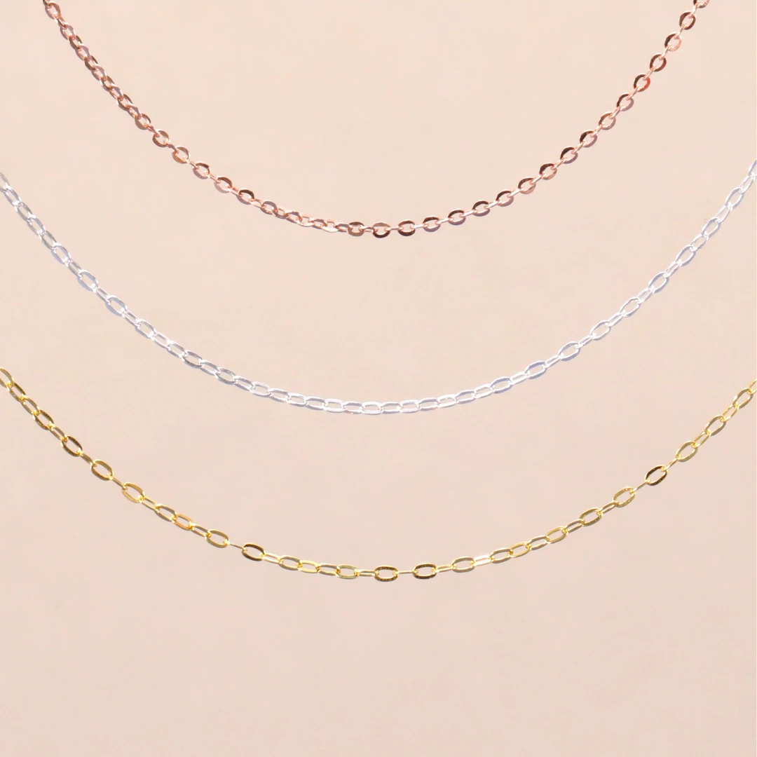 链子925银 【魏来】S925银时尚百搭水波O字链