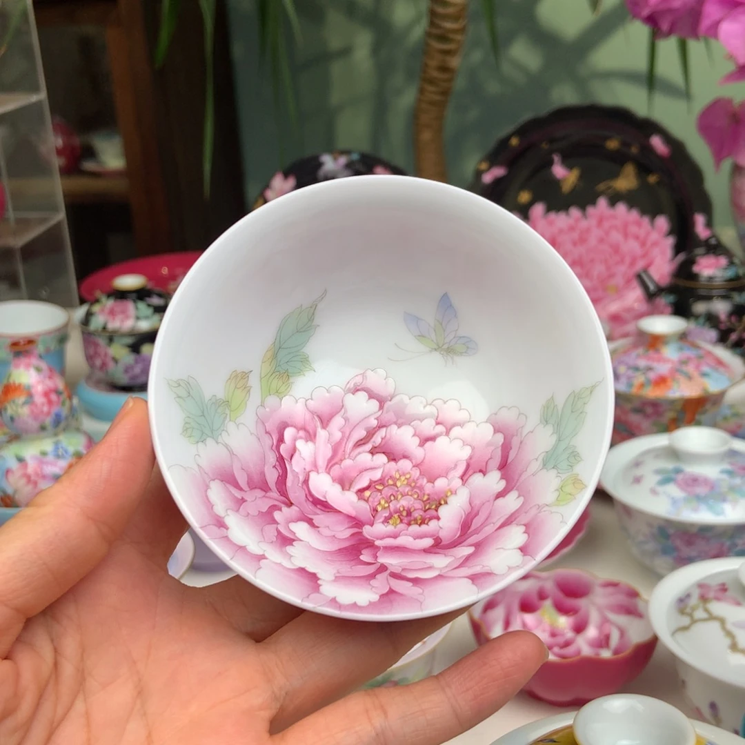 景德镇牡丹花手绘设计