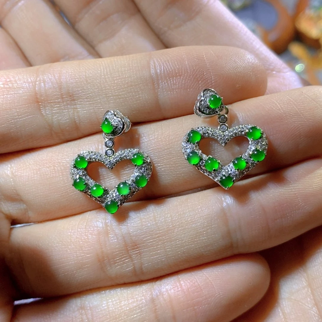 翡翠颈饰银S925镶嵌天然翡翠