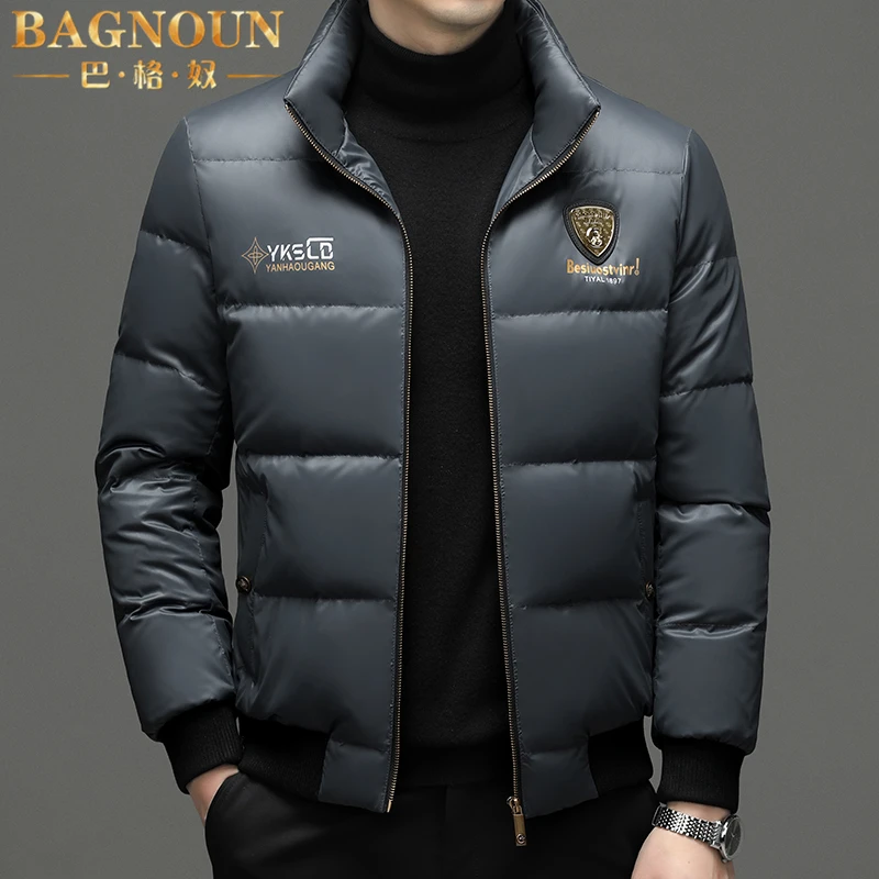 巴格奴羽绒服男士冬季新款时尚高端加厚立领中年爸爸休闲保暖外套
