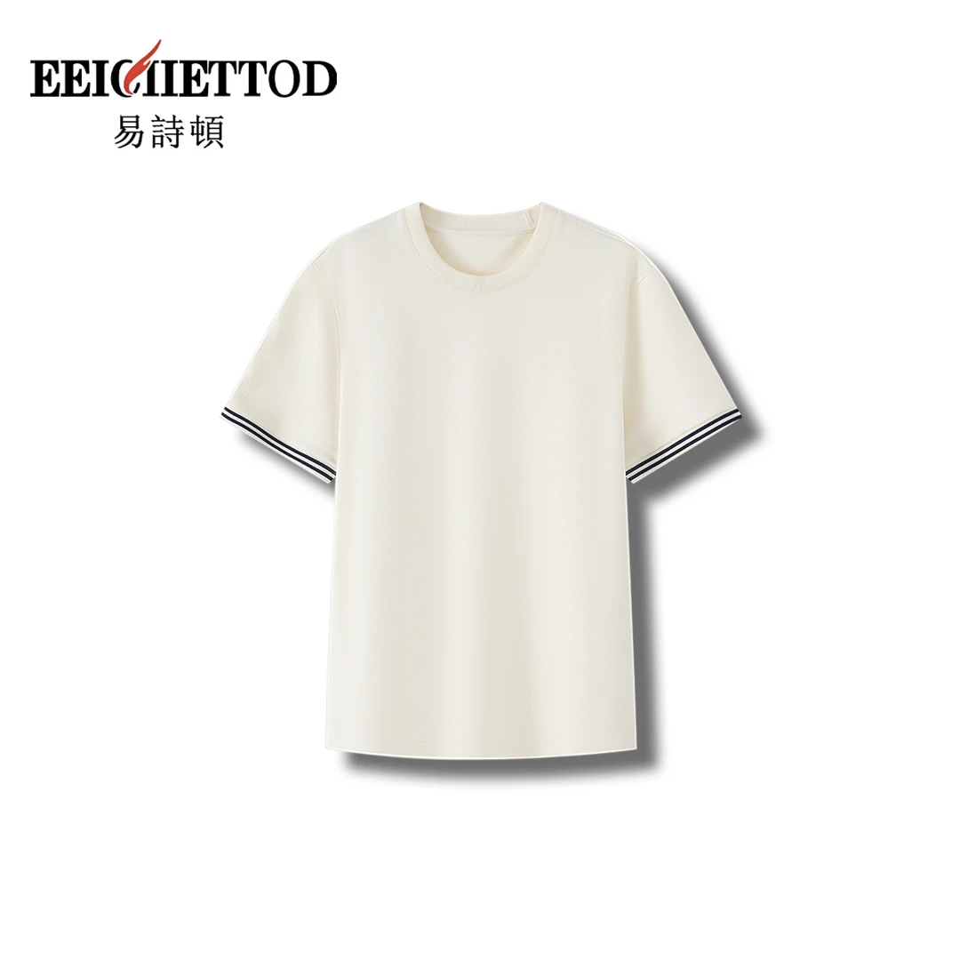 【风生二姐专享】易诗顿男装春夏新款高端定制短袖T恤B132-YN784