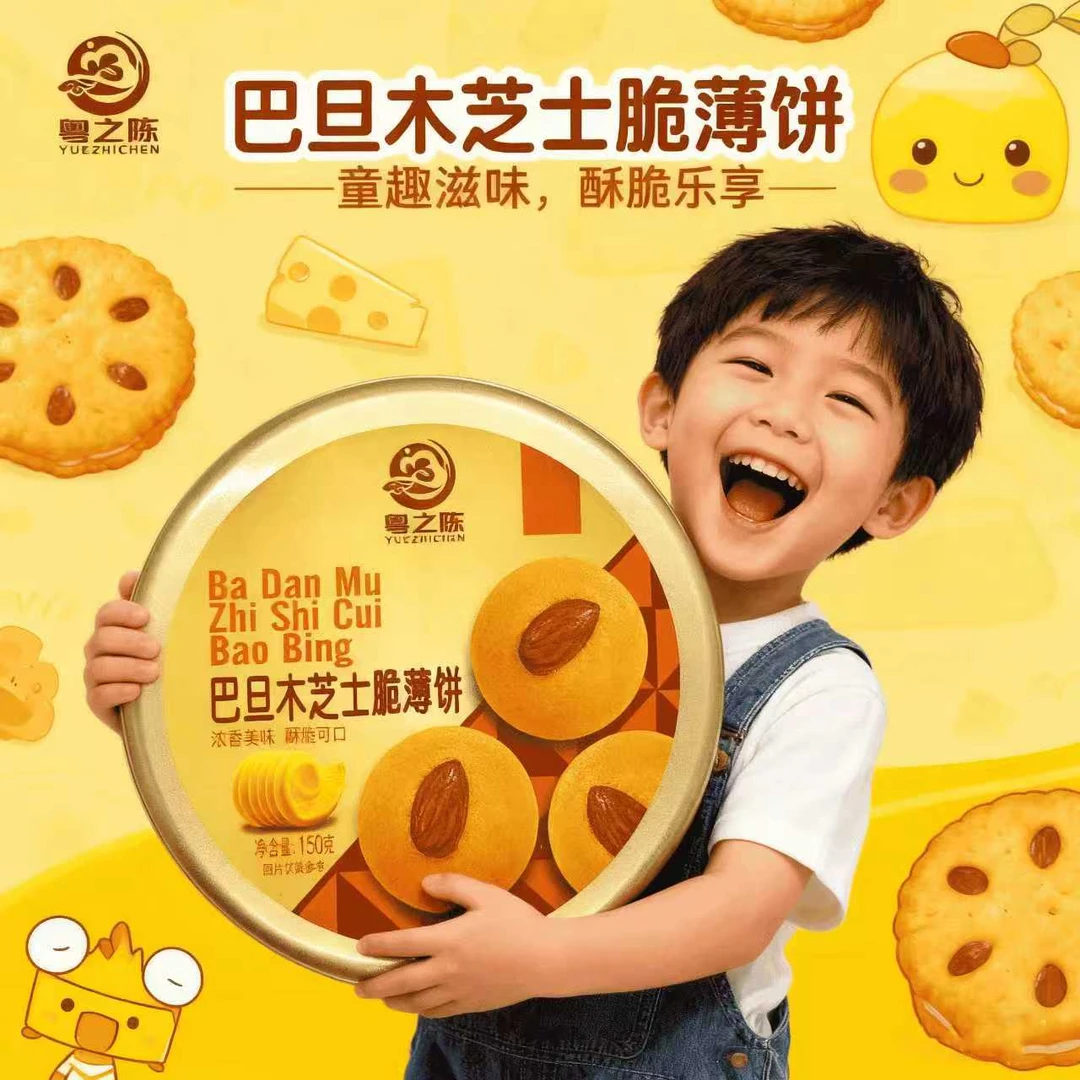 浓香酥脆坚果小脆饼巴旦木薄脆饼干可可脆片零食办公室休闲小吃