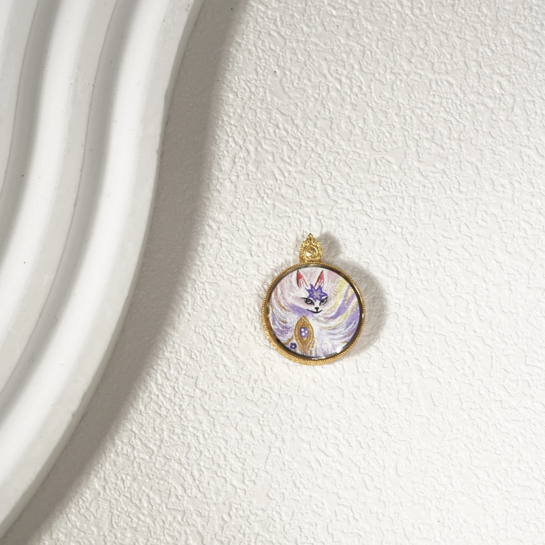 【狐（福）愿 】唐卡吊坠18（多样性发其一）