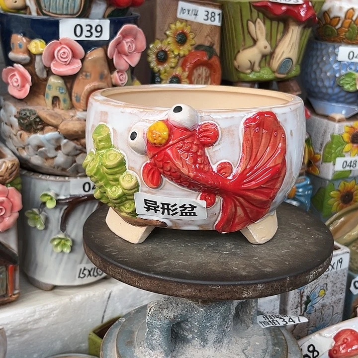 粗陶材质多肉花盆