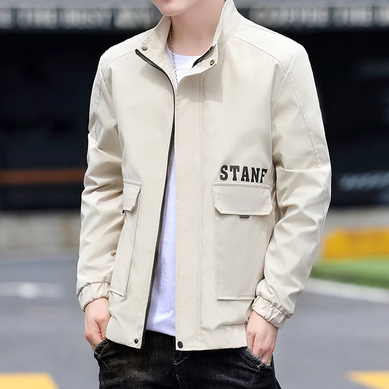 男士青少年春秋季工装夹克外套韩版潮流百搭休闲帅气拉链时尚夹克