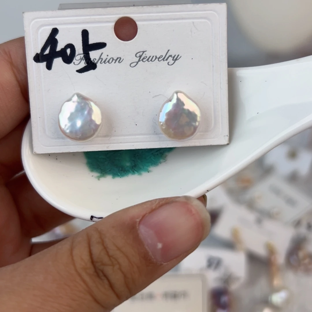 淡水珍珠耳饰银S925镶嵌