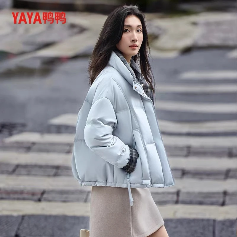 YAYA/鸭鸭羽绒服女2025新款冬季时尚百搭加厚保暖小个子短款外套