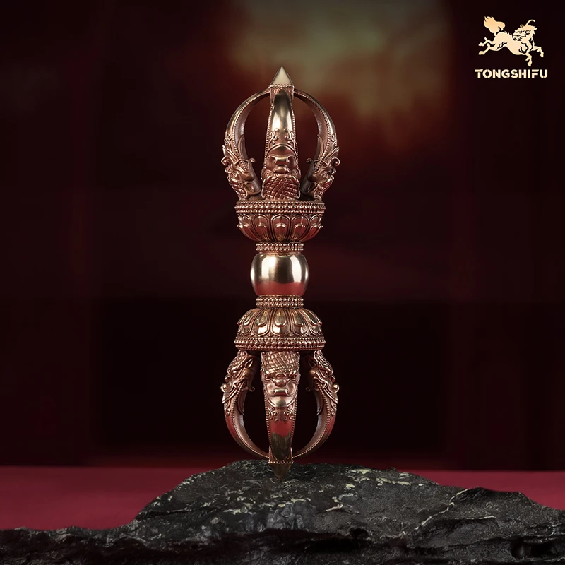 铜师傅《永乐款金刚杵（特大号）》五股金刚杵摆件 办公室工艺品摆设