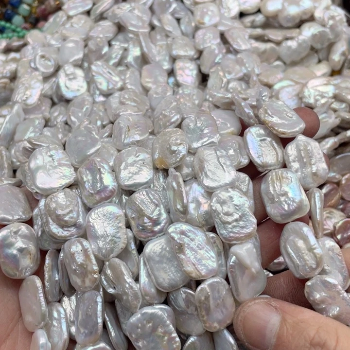 玛瑙/玉髓合金珠宝半成品一条14mm巴洛克