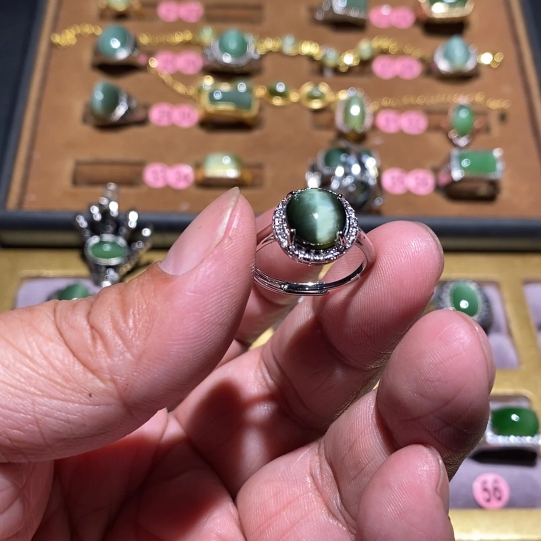 和田玉（碧玉）戒指未镶嵌