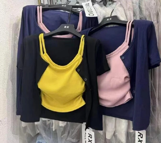 欧街-开衫吊带背心两件套04011