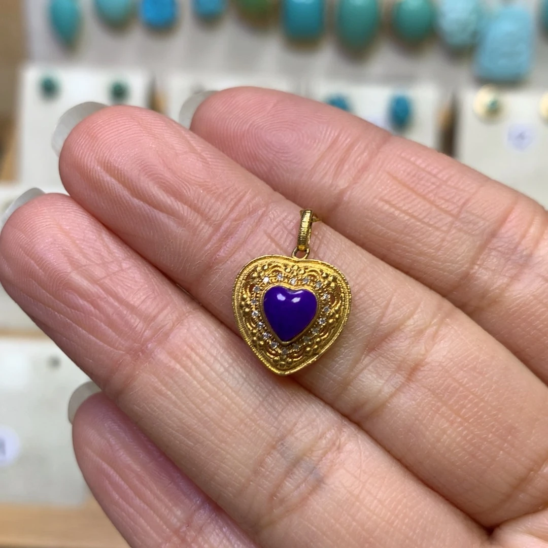 苏纪石（舒俱来）挂件18K金镶嵌