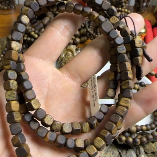 沉香沉香碎屑绿棋楠沉香方糖珠多圈18克➕