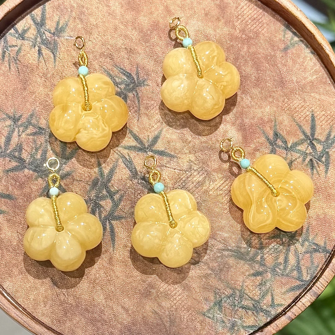 【裕凰珠宝】蜜蜡花花滴流俄料白花蜡蜜蜡滴流 多样性发货其一