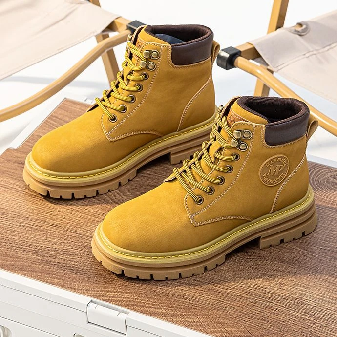 秋冬新款户外登山鞋短靴马丁靴百搭男女同款大黄靴GM190