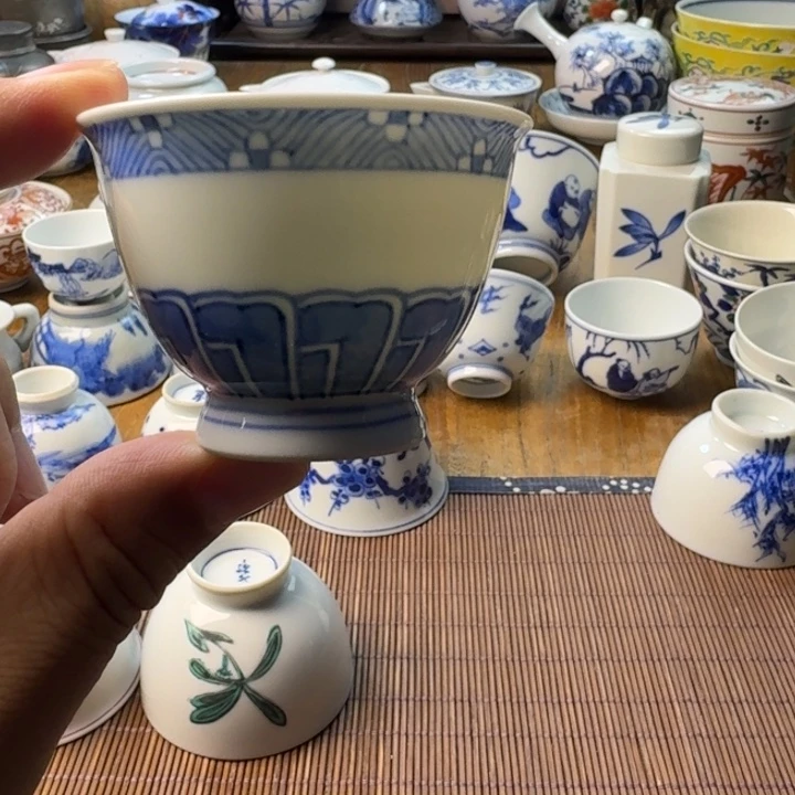 青花瓷器杯子茶具
