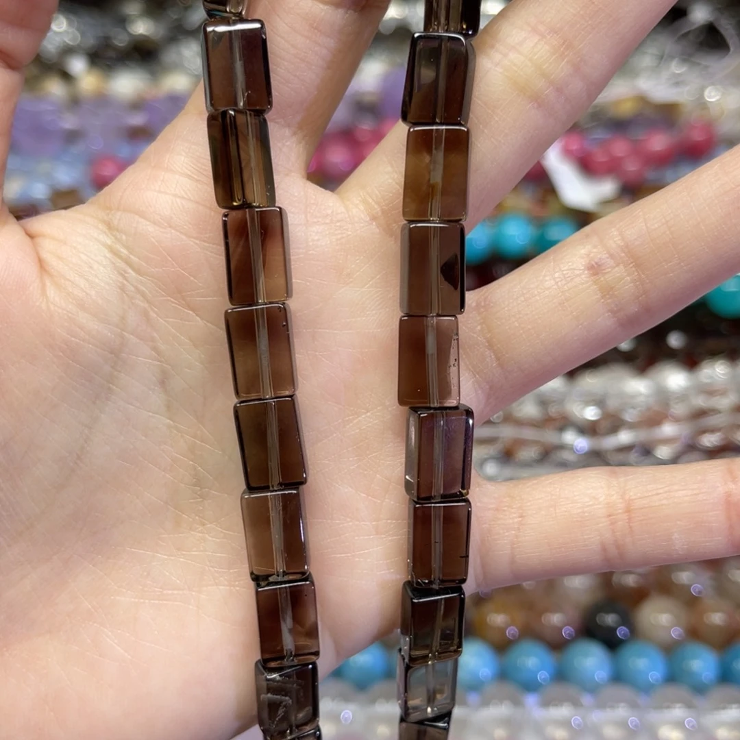 水晶未镶嵌颈饰天然茶晶卡8✖️11.7长条38厘米