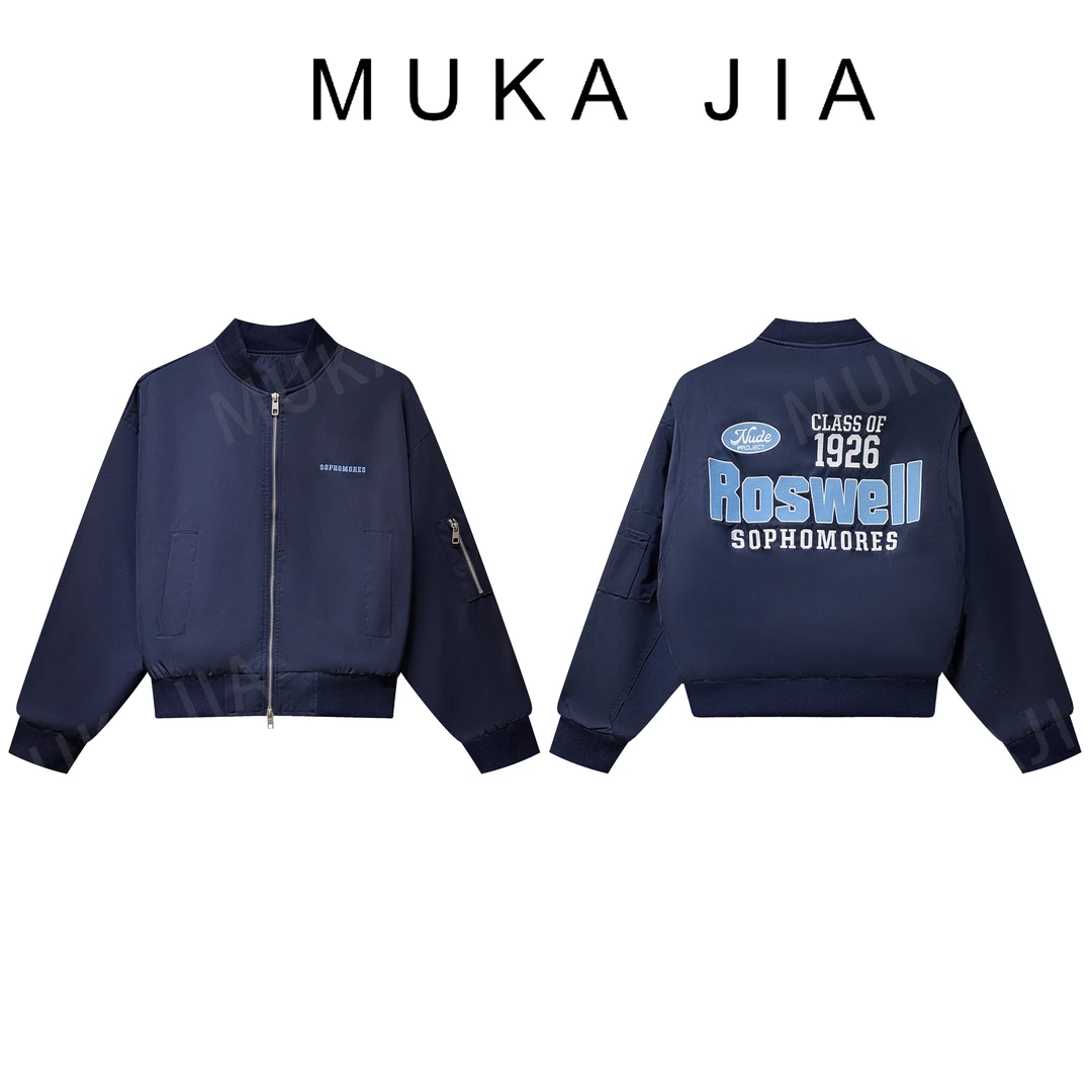 木卡家【刺绣棒球服】定制款韩系风秋冬新款宽松刺绣棒球服