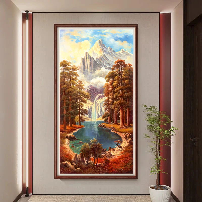 【聚宝盆】客厅玄光装饰画肌理版画入门玄光画