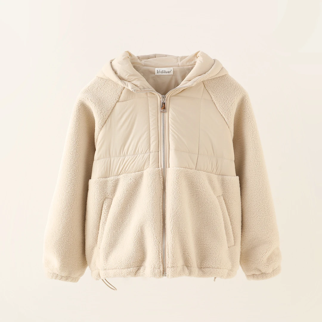 BLT【反季福利】冬季新款抓绒开衫棉袄保暖休闲拉链外套连帽奥粒绒