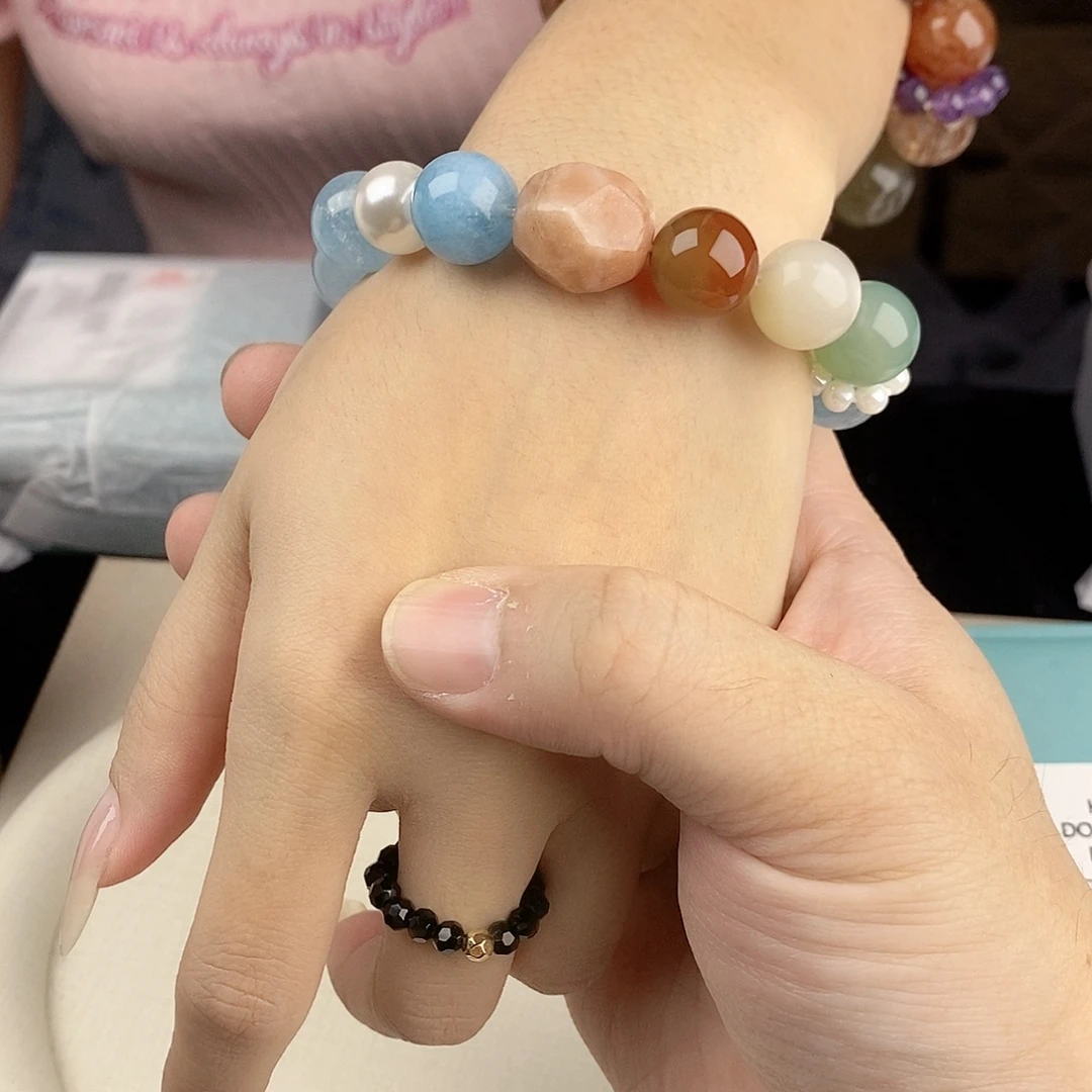 银S925镀金镶嵌手链水晶