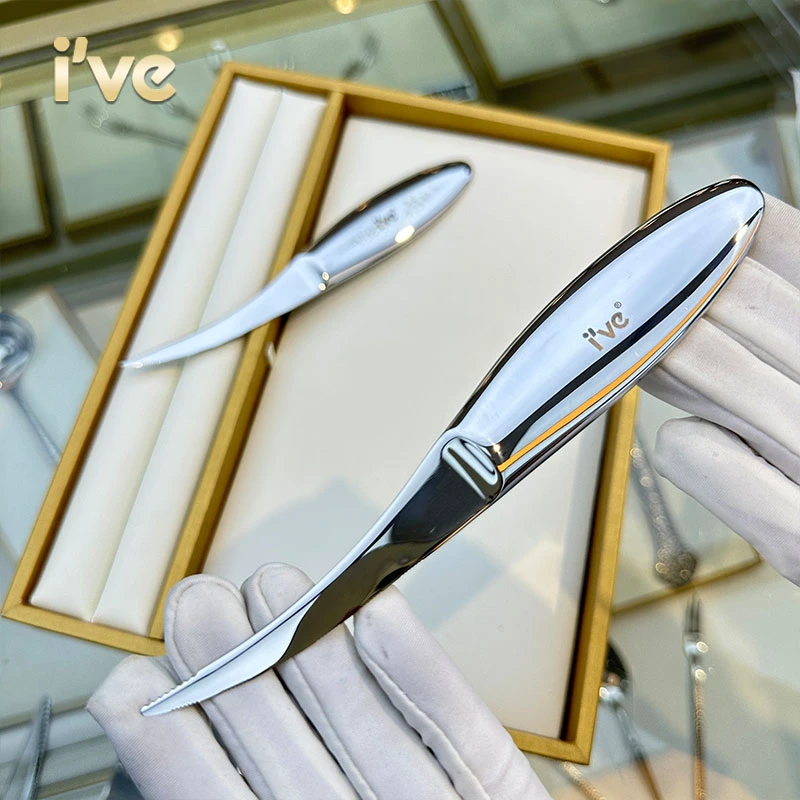 德国ive不锈钢去虾线开虾背刀 二合一专用防滑神器厨房家用
