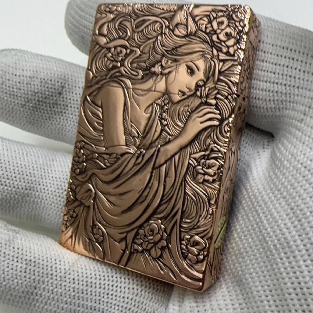 小钢炮紫铜小重甲五面浮雕九尾