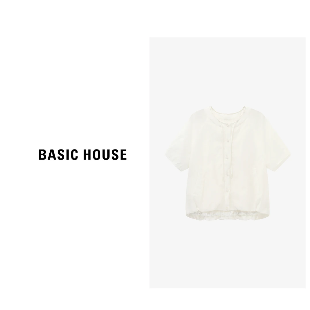 Basic House/百家好薄款仙女风休闲时尚夏季短袖外套-B0625B5W822