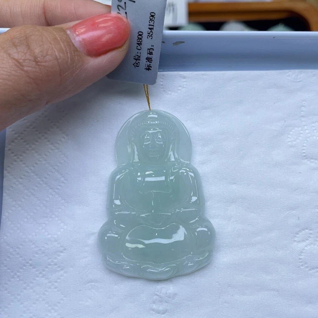 颈饰未镶嵌翡翠观音