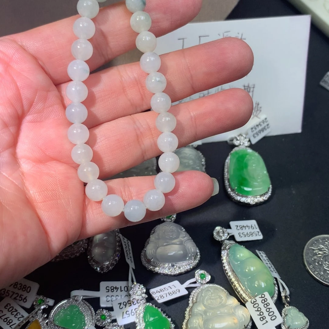 吊坠(不含链)18K金镶嵌翡翠