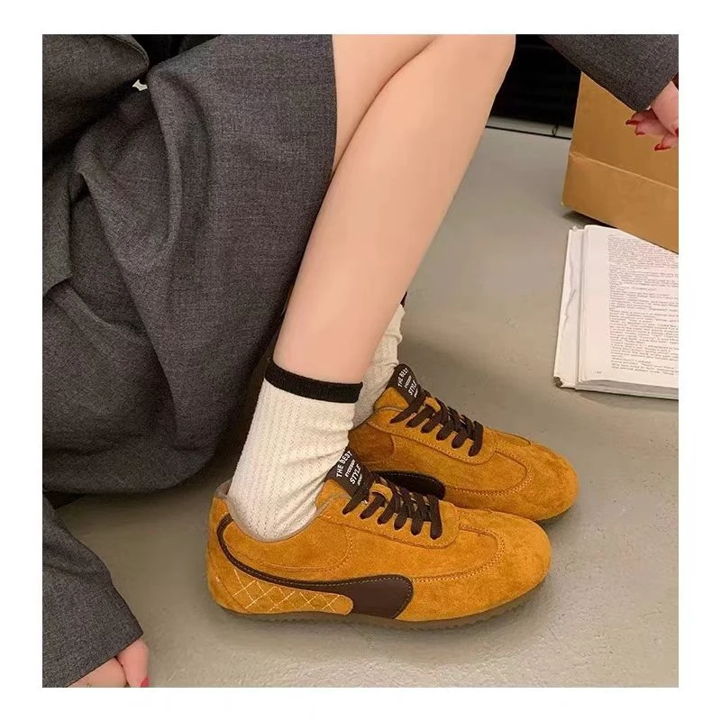 A88复古平底百搭圆头系带休闲运动德训鞋A85