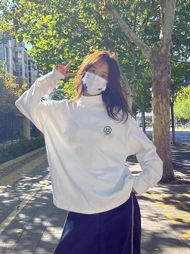 （瑕疵！介意勿拍）国潮德绒打底长袖男女同款