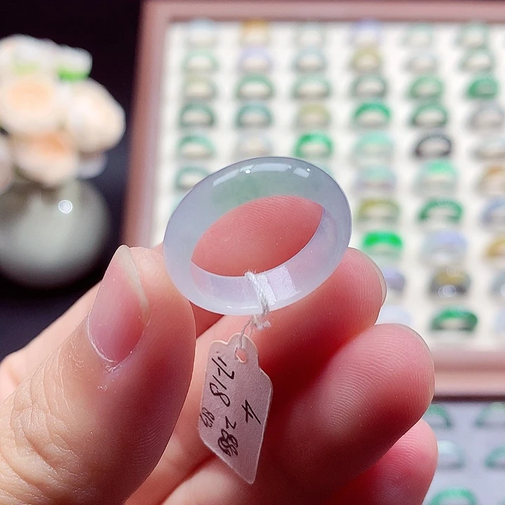 翡翠未镶嵌戒指17-18号