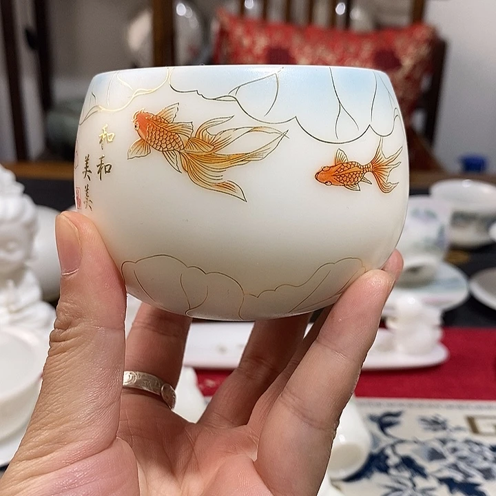 杯德化陶瓷德化白瓷主人杯