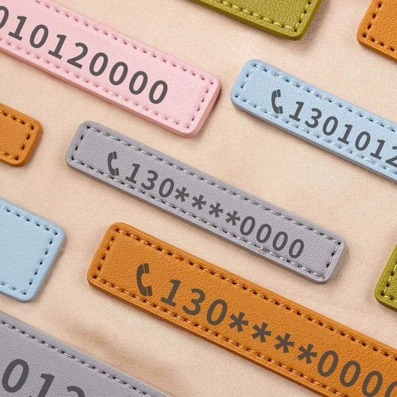 PU皮革 临时停车电话号码牌 车内精致挪车牌 创意汽车车载移车卡