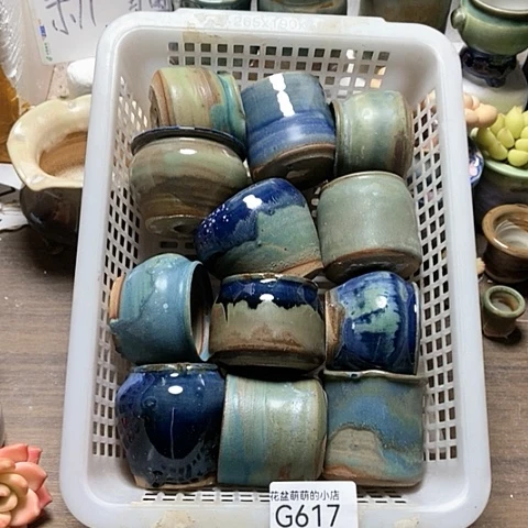 紫砂花盆617微瑕品口径4到5左右