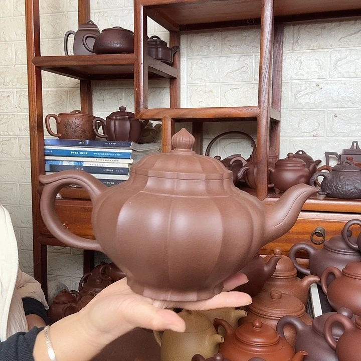 朝***拾茶壶紫砂大笑樱1500精工半手工