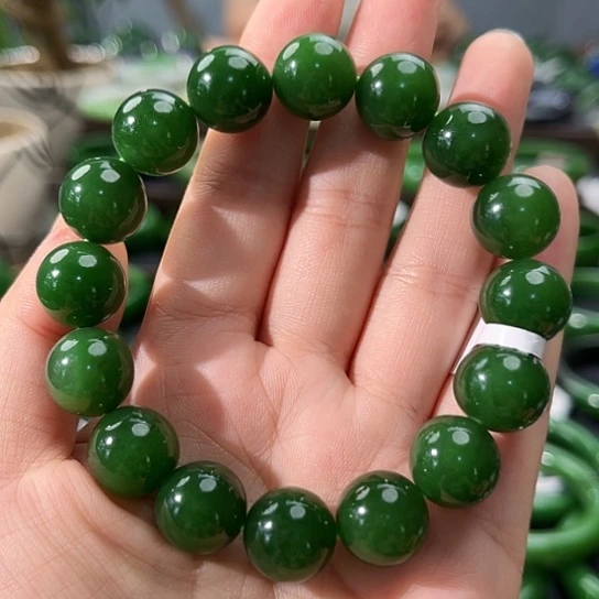 手链未镶嵌和田玉（碧玉）