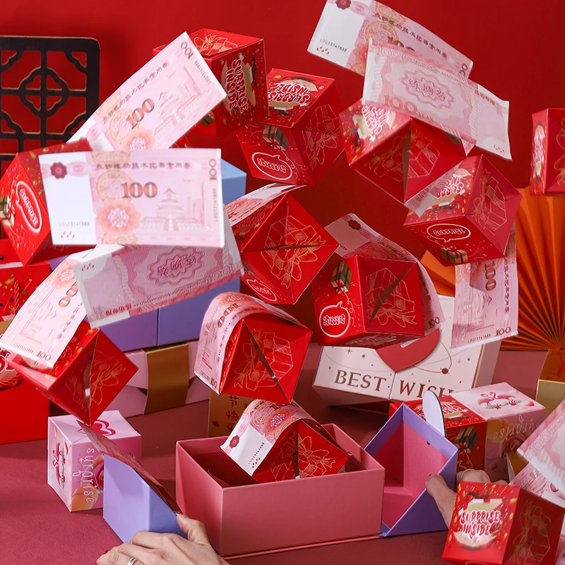 生日礼物成品弹跳盒弹钱礼物盒惊喜情侣礼物送女友情人节礼物红包