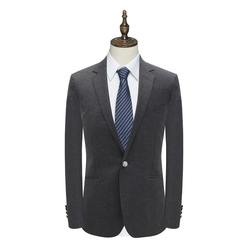 AB891邦纳男式春秋西服 一粒扣后中开衩商务休闲西装 灰28970