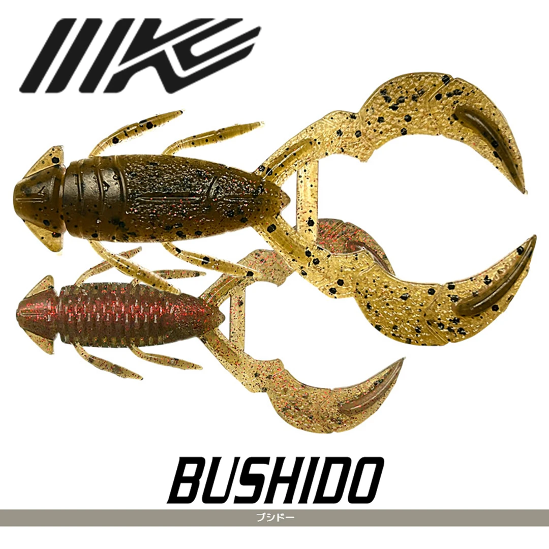 IK imakatsu路亚软饵BUSHICO扁平虾铅头钩德州自由钓组蝶式泳姿