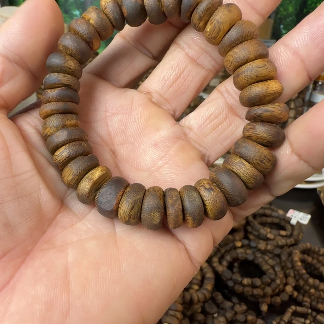 风***狂沉香手串虫漏单圈发一