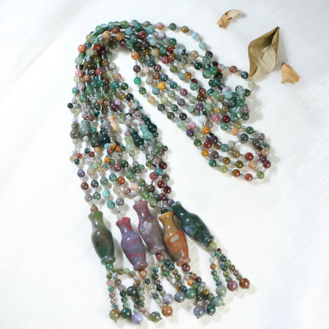 【麦子家族秋季特惠】天然水草玛瑙长链多样性发1 HZ1-001