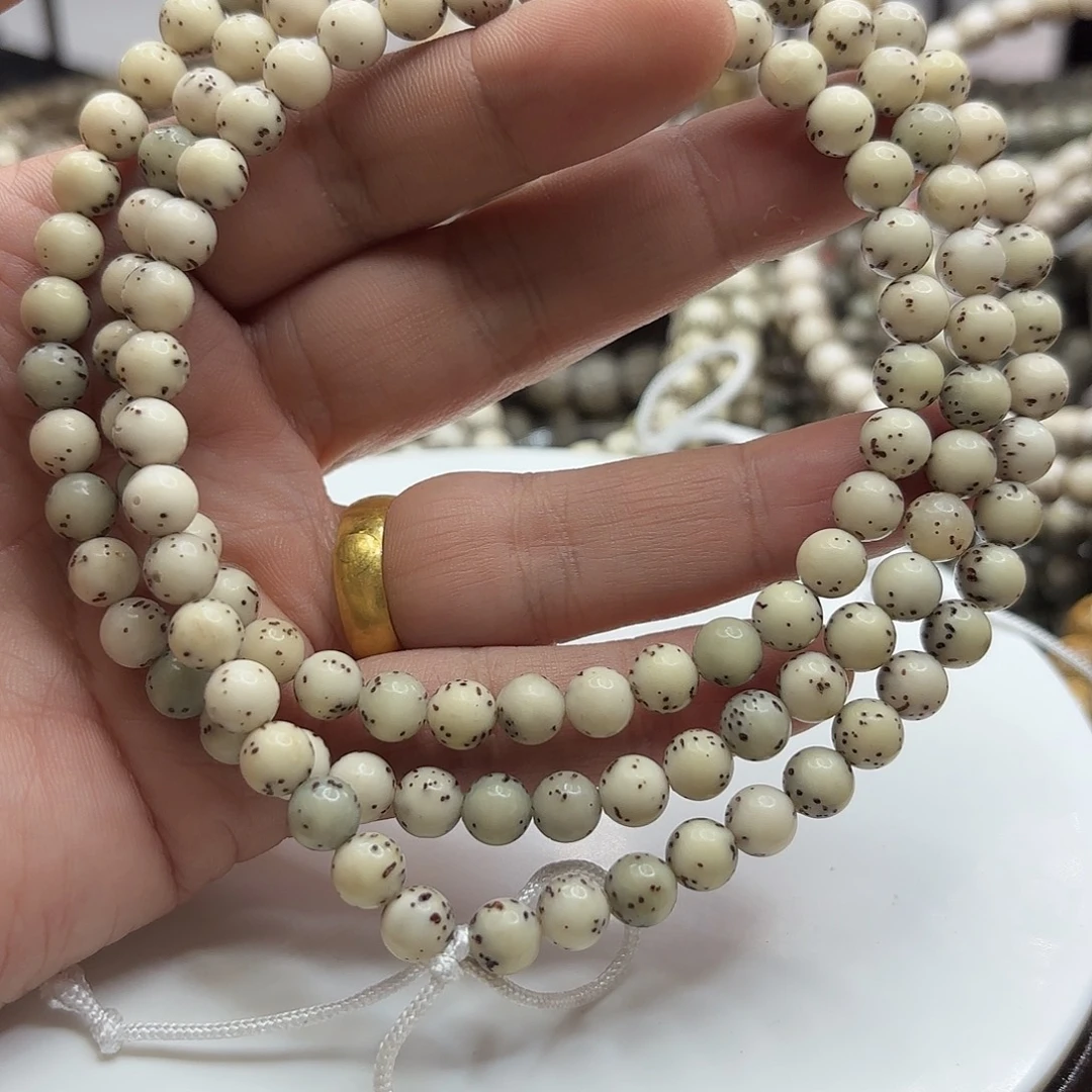 星月菩提手串7龙蛋通体大留白