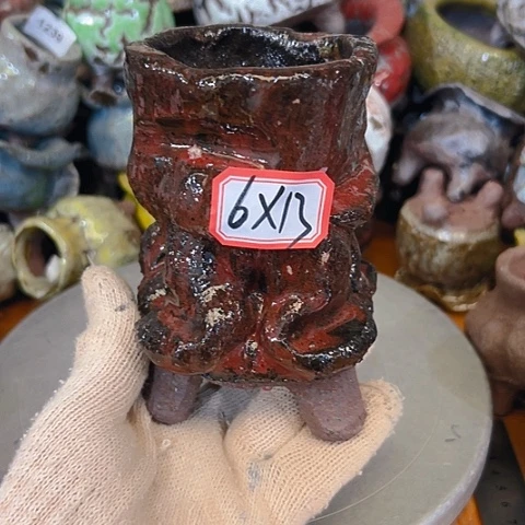 粗陶花盆手工花盆制作